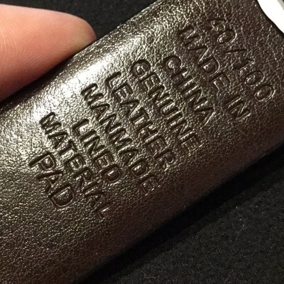 Men’s leather brown black reversible belt - Picture 5 of 5